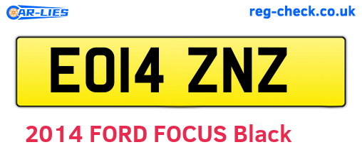 EO14ZNZ are the vehicle registration plates.