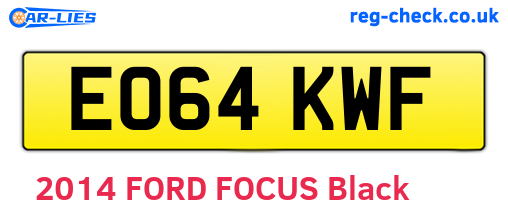 EO64KWF are the vehicle registration plates.