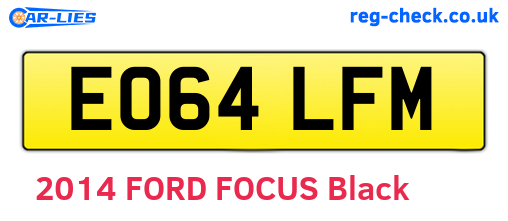 EO64LFM are the vehicle registration plates.
