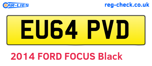 EU64PVD are the vehicle registration plates.