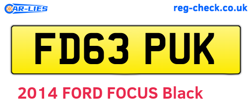 FD63PUK are the vehicle registration plates.