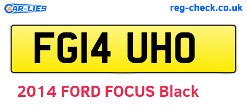 FG14UHO are the vehicle registration plates.