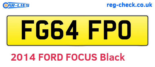 FG64FPO are the vehicle registration plates.