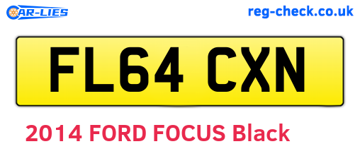 FL64CXN are the vehicle registration plates.