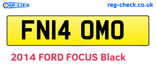 FN14OMO are the vehicle registration plates.