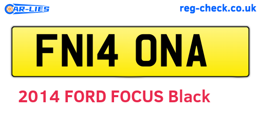 FN14ONA are the vehicle registration plates.