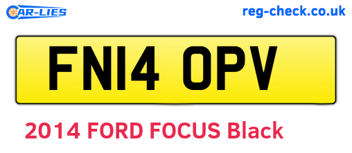 FN14OPV are the vehicle registration plates.