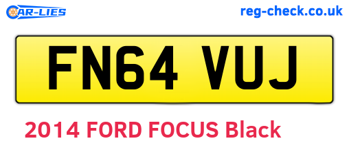 FN64VUJ are the vehicle registration plates.