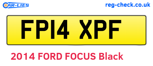 FP14XPF are the vehicle registration plates.