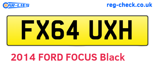 FX64UXH are the vehicle registration plates.