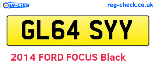 GL64SYY are the vehicle registration plates.