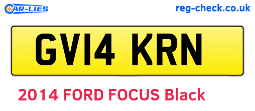 GV14KRN are the vehicle registration plates.