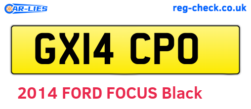 GX14CPO are the vehicle registration plates.
