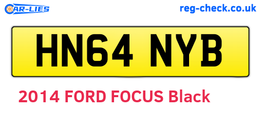 HN64NYB are the vehicle registration plates.