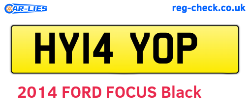 HY14YOP are the vehicle registration plates.