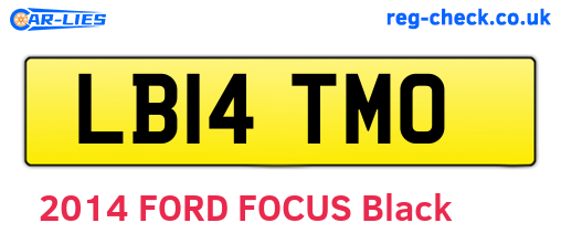 LB14TMO are the vehicle registration plates.