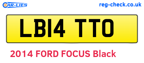 LB14TTO are the vehicle registration plates.