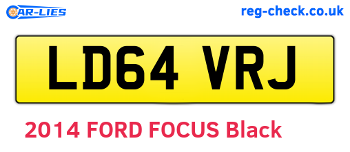 LD64VRJ are the vehicle registration plates.