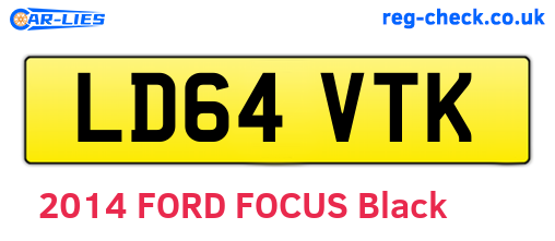 LD64VTK are the vehicle registration plates.