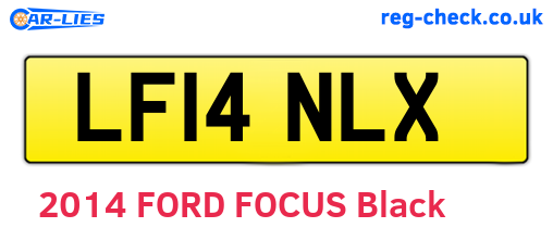 LF14NLX are the vehicle registration plates.