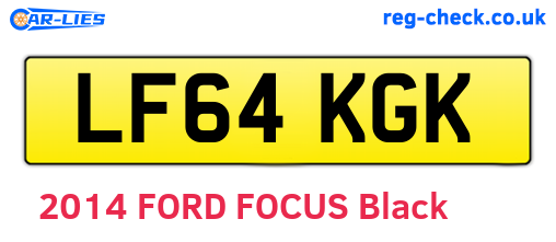 LF64KGK are the vehicle registration plates.