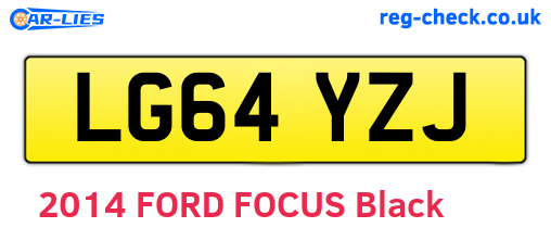 LG64YZJ are the vehicle registration plates.
