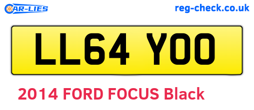 LL64YOO are the vehicle registration plates.