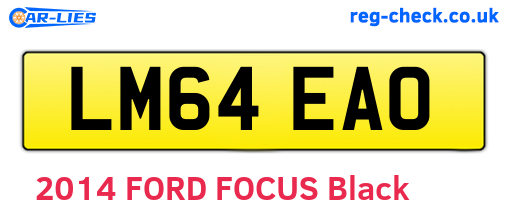 LM64EAO are the vehicle registration plates.