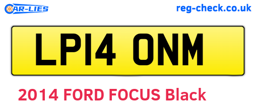 LP14ONM are the vehicle registration plates.