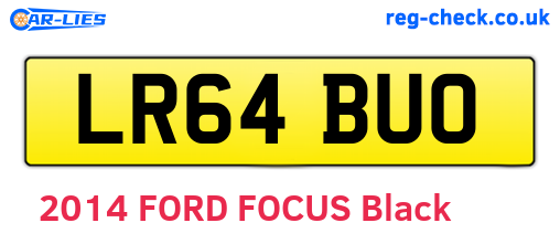 LR64BUO are the vehicle registration plates.