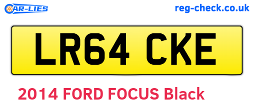 LR64CKE are the vehicle registration plates.