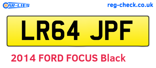LR64JPF are the vehicle registration plates.