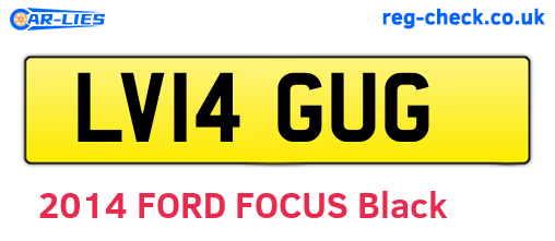 LV14GUG are the vehicle registration plates.