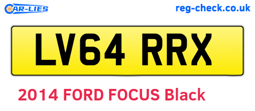 LV64RRX are the vehicle registration plates.