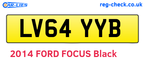LV64YYB are the vehicle registration plates.