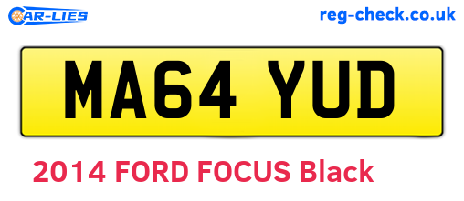 MA64YUD are the vehicle registration plates.