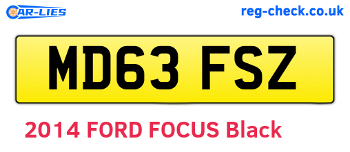 MD63FSZ are the vehicle registration plates.