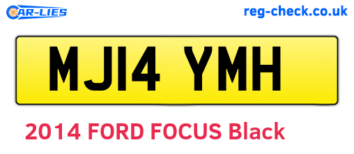 MJ14YMH are the vehicle registration plates.