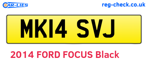 MK14SVJ are the vehicle registration plates.