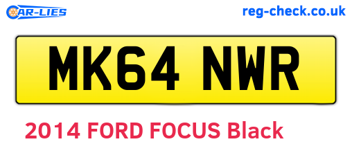 MK64NWR are the vehicle registration plates.