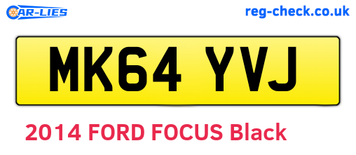 MK64YVJ are the vehicle registration plates.