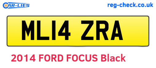 ML14ZRA are the vehicle registration plates.