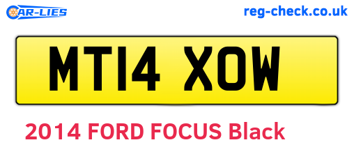 MT14XOW are the vehicle registration plates.