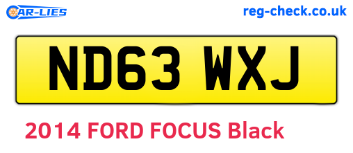 ND63WXJ are the vehicle registration plates.