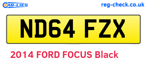 ND64FZX are the vehicle registration plates.