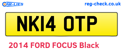 NK14OTP are the vehicle registration plates.