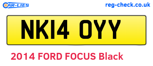 NK14OYY are the vehicle registration plates.