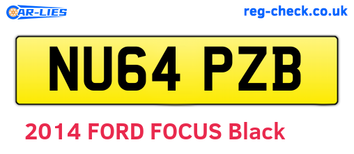 NU64PZB are the vehicle registration plates.