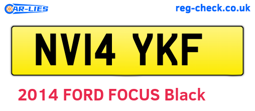 NV14YKF are the vehicle registration plates.
