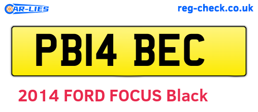 PB14BEC are the vehicle registration plates.